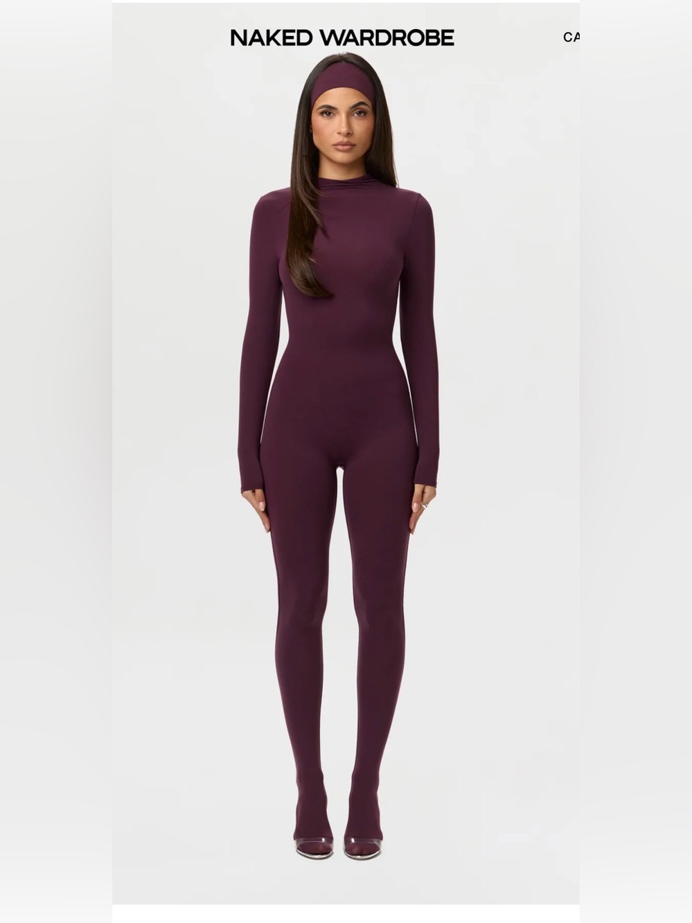 naked wardrobe Plum Long-Sleeve Jumpsuit
